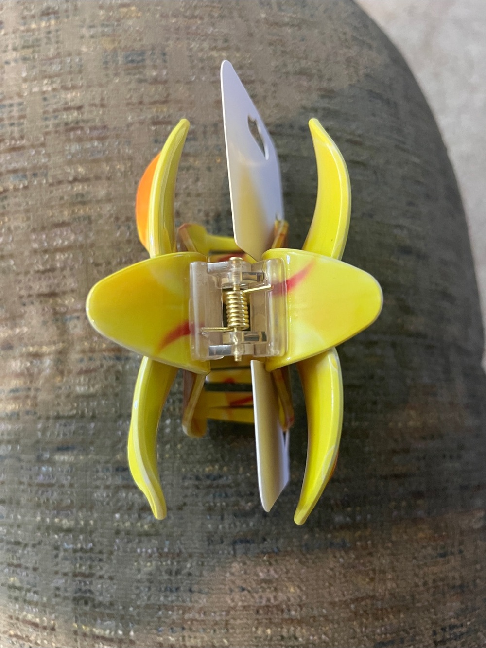 Yellow Floral Hair Clip - Picture 3 of 3